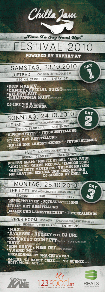 Bild zu Chilla Jam Festival Poetry Special @    OIDA SCHMANKERLBUDE